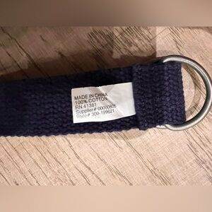 Polo by Ralph Lauren Navy Cotton D-Ring Kids Belt.  22 inches. 18 months - 3T